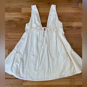 Pale yellow mini dress